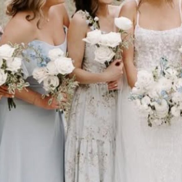 V. Chapman Victorian Blue Roses Dress - Picture 5 of 6